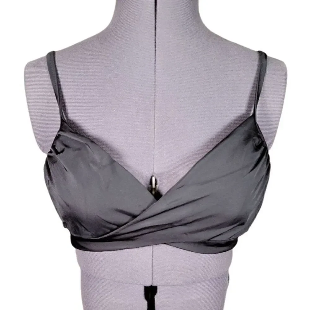Shade & Shore Crisscross & Tie Bikini Top Sz 34B